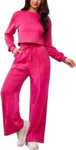 ชุดเซ็ทลำลองสองชิ้นสำหรับผู้หญิง สไตล์สตรีทแฟชั่น ฤดูใบไม้ผลิ ผ้าโพลีเอสเตอร์/คอตตอนผสม ขนฟลีซ ระบายอากาศได้ดี ใส่สบายทุกวัน 2026 - Product Image 4