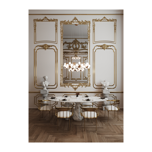 Pietra Oval Estremoz <b>Dining</b> <b>Table</b> Set Modern European Design Expandable <b>Extendable</b> Made of Sintered Stone Wood Stable Assembled - Product Image 3