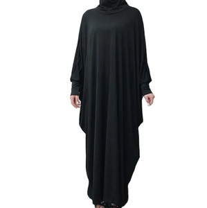 Premium Quality Custom Colors Women's Abaya Solid Color Women Abaya Custom OEM Service Latest Style Abaya <b>Elastic</b> Cuff - Product Image 2