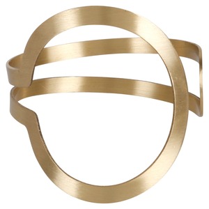 Elegantes pulseras de mano pulidas en oro y latón étnico, joyería con patrones vintage atemporales con un aspecto antiguo Premium - Product Image 2