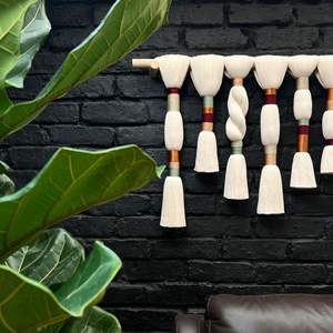 Tapiz de Pared Turquino Bohemio, Decoración de Lujo, Tapiz de Macramé Mexicano, Tapiz de Pared Zacaton, Diseño Intrincado de Estilo Bohemio - Product Image 2