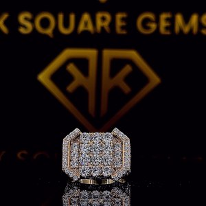 Women's Hip Hop Moissanite Diamond Oval Cut Heart Shape <b>Statement</b> <b>Ring</b> Iced Anniversary Gift for Her White Gold <b>Silver</b> Plated - Product Image 5