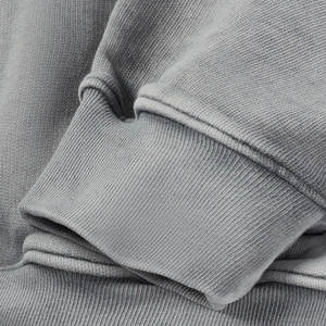 Sudadera con capucha 100% de algodón con hombros caídos para hombre, sudadera de lana pesada de gran tamaño, Sudadera con capucha de arena bordada, sudadera gruesa en blanco - Product Image 6