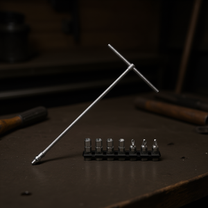 Destornillador de Grado Industrial USAG con 7 Enchufes Hembra TORX, Mango en T y Cabezal Cuadrado Articulado - Product Image 3