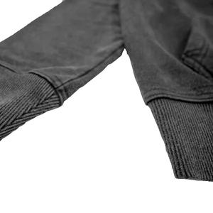 Custom French Terry Graphics Rivet Hoodies Vintage Acid Washed Heavyweight Cotton Zip up Cropped Rhinestone Hoodie - Product Image 4