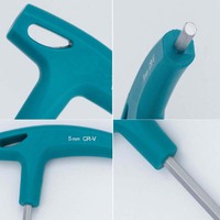 Kunci Hex T-Handle Profesional Mekanik Berlapis Krom Berkualitas Tinggi 2.5mm 10mm Pegangan Kuat Kekerasan Tinggi
