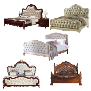 Camas caseras de lujo Habitación de hotel Moderna de madera Queen King Size Frame Sets Dormitorio Muebles de Indonesia para dormitorio de hotel - Product Image 5