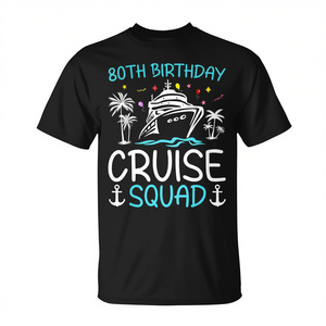 Camiseta Promocional para Fiesta Familiar de Cumpleaños Número 80, 2025 - Product Image 2