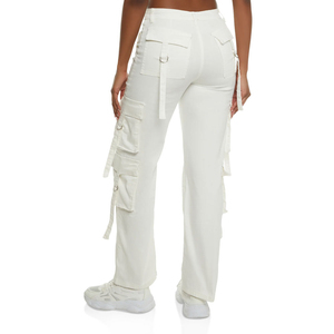 Professional Manufactured Solid Pattern Custom Made <b>Women</b> <b>Winter</b> Waterproof Breathable Polyester/Cotton Cargo <b>Trouser</b> High - Product Image 3