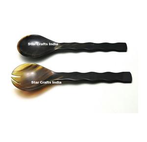 Cuchara de Cuerno Real de Alta Calidad, Cuchara de Cuerno de Diseño Tradicional para Servir, Cubertería de Cuerno Natural para Restaurante, Cubertería de Ágata - Product Image 6