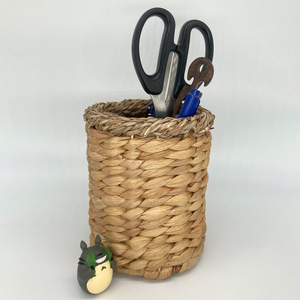 Portalápices de Jacinto de Agua, Organizador Bonito de Mimbre Natural, Cestas de Papelería, Soporte para Lápices, Contenedores - Product Image 4