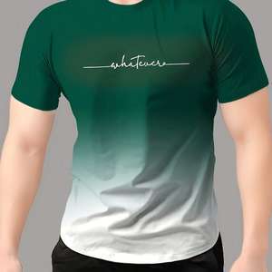 Camiseta de verano 2025 para hombre, camiseta de moda cómoda con estampado de patrón de estilo degradado para hombre, ropa grande de secado rápido de manga corta - Product Image 4