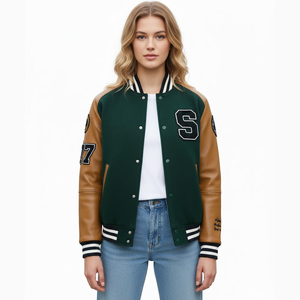 Custom embroidered <b>men</b> <b>varsity</b> <b>jacket</b> wool leather letterman style warm college outerwear streetwear <b>bomber</b> <b>jacket</b> - Product Image 5