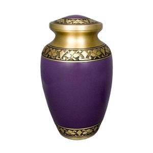 Urna de cremación de latón grabada con esmalte, cenizas funerarias recubiertas, las más vendidas, urna de calidad prémium - Product Image 1