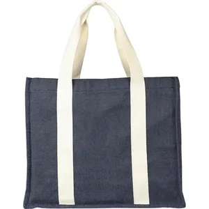 Borsa Shopping in Denim Personalizzata Gretchen, Borsa Promozionale Personalizzabile con Gadget - Product Image 2