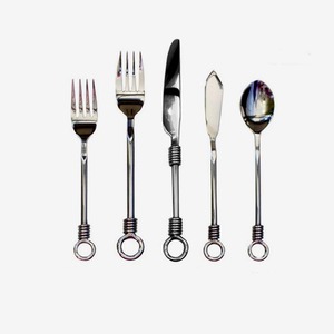 Classic Customized Wholesale Factory India Metal Flatware Restaurant <b>Cheap</b> Stainless Steel Cutlery <b>Set</b> for Family <b>Dinner</b> Usage - Product Image 1