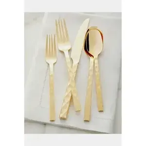 Ensemble de couverts en acier inoxydable à miroir pour restaurant avec poignées en bois comprenant une cuillère à dessert parfaite pour les articles d'hôtel et les mariages - Product Image 6