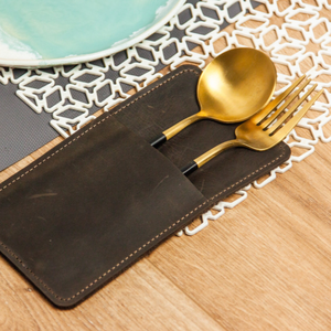 Porta Cubiertos Enrollable de Cuero Ecológico, Lujoso y Duradero, Organizador de Utensilios Reutilizable para una Experiencia Gastronómica Sostenible LCH-0045 - Product Image 3