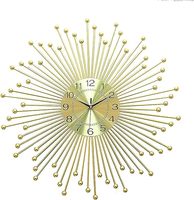 Horloge fantaisie de style floral Arts muraux Horloge murale artisanale en métal de luxe en gros Salon Chambre à coucher Horloge murale artisanale décorative Vente