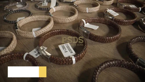 สร้อยข้อมือหนังผู้ชายแฟชั่นสไตล์เรียบง่ายทอสีน้ําตาลสร้อยข้อมือหนังแท้ - Product Image 6