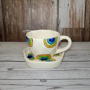 Porcelain Tea <b>Cup</b> Set with Infuser and Wooden Tray | Elegant Ceramic Mug Set for Office and Home - Product Image 6