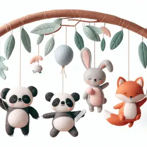 Adorable Hanging Animal Felt Mobiles: Bring Joy and Imagination to Your Little One Space