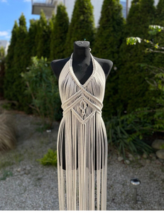 Boho Coton Tissé À La Main Festival Vêtements Bustier Crop Top Femmes Macramé Robe De Plage - Product Image 1