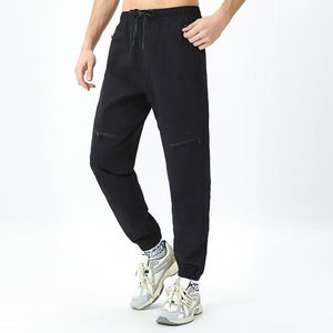 Ensemble de yoga 2 pièces taille haute respirant en nylon 75 % et élasthanne 25 % avec logo personnalisé, soutien-gorge push-up et pantalon à cordon de serrage et revers, grandes tailles - Product Image 3