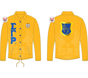 Sigma Gamma Rho Sorority Embroidery Women Coaches Jacket | SGRho Sorority Embroidered Ladies Custom Made Coaches Line Jackets - Product Image 2
