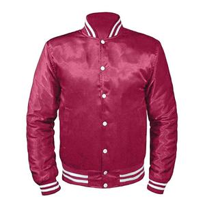 Chaqueta universitaria de satén de poliéster 100% hecha a medida al por mayor chaquetas de béisbol de satén chaquetas Lettermen - Product Image 3