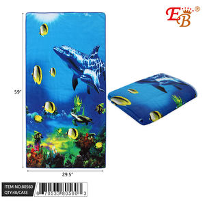 TOALLA DE PLAYA OCEAN 30 \ "X60 \" 48PCS/CS Diseño de logotipo personalizado de lujo ecológico Sublimación de secado rápido impresa Incluye bolsa - Product Image 1