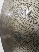 Sculpture murale artisanale en métal doré, aluminium, couleurs personnalisables, art mural suspendu, moderne, contemporain, abstrait, lavable, OEM