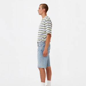Shorts en jean délavé foncé vintage pour homme, coupe ample, style streetwear, séchage rapide, personnalisable - Product Image 5