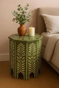 Mesa de Centro de Incrustaciones de Hueso de la Mejor Calidad con Patrón Artesanal de Lujo para Boutiques y Salas de Estar a Precio de Mayoreo - Product Image 4