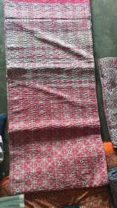 Custom Made Traditional Ajrakh Kantha <b>Quilt</b> <b>Double</b>-Layer Cotton Bedcover Hand-Done Running Stitch 7-Piece All-Season Use - Product Image 2