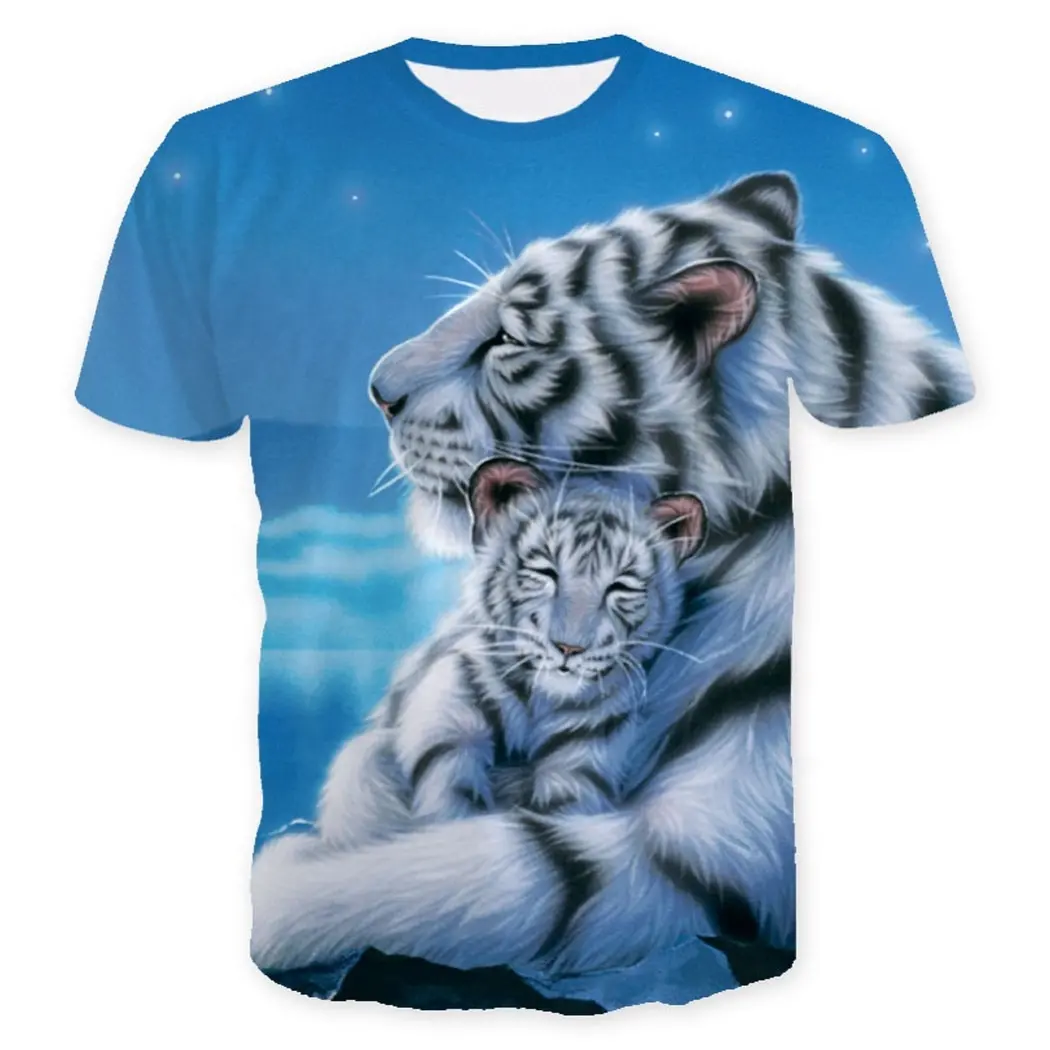 새로운 디자인 핫 세일 3d 인쇄 t 셔츠 도매 3d 인쇄 동물 t 셔츠 공장 직접 판매 3d 동물 인쇄 t 셔츠