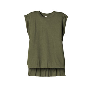 Vente en gros Bella + Canvas T-shirt ample 3D écologique pour femmes avec poignets roulés et perles - Product Image 5