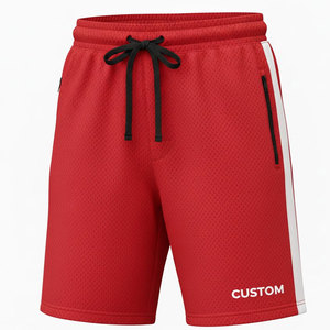 กางเกงกีฬาขาสั้นผ้าโพลีเอสเตอร์ 100% น้ำหนักเบา ระบายอากาศได้ดี เนื้อผ้านุ่ม สวมใส่สบาย เหมาะสำหรับการฝึกซ้อมที่ยิม - Product Image 1