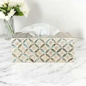 Boîte à mouchoirs en noyer de luxe | Porte-papier en bois pour salle de bain et salon | Mallette de rangement de bureau moderne | Organisateur de décoration intérieure - Product Image 2