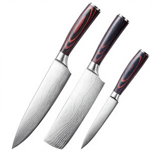 Juego de cuchillos de cocina japoneses de venta caliente transfronteriza, patrón Damasco, cuchillo de chef, color de fábrica, disponible al instante. - Product Image 1