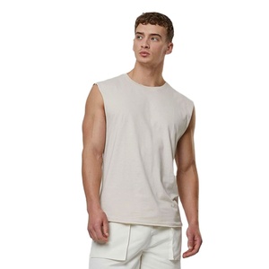 Camiseta sin mangas personalizada OEM 2026 para hombre, de punto ligero, con aberturas, de secado rápido, de elastano y poliéster, diseño deportivo holgado, ropa para hombre - Product Image 4