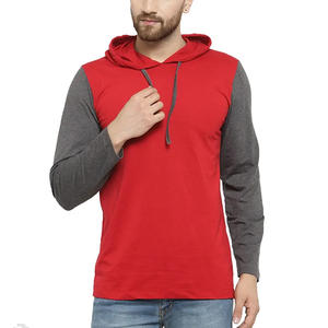 เสื้อฮู้ดแบบสวมหัวของผู้ชายเสื้อมีฮู้ดแบบกำหนดเองไหล่ผ้าฝ้าย100% พรีเมี่ยม - Product Image 4