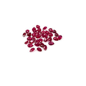 Natural Bangkok Ruby Faceted <b>Beads</b> 5x7mm 6x8mm Calibrated Pears Fine Quality Loose for DIY Jewelry Making Heat Treated <b>Red</b> - Product Image 1