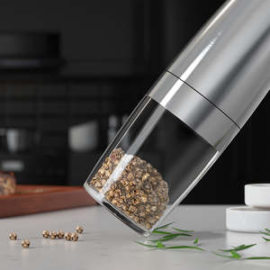 Molinillo Eléctrico de Pimienta y Sal CLITON de Acero Inoxidable con Luz LED, Grosor Ajustable, Molinillo Mejorado de Mayor Capacidad - Product Image 2