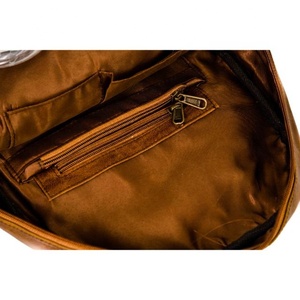 LW Style Vintage Look Brown Crunch Leather <b>Backpack</b> Travel <b>Backpack</b> Office Leather Large Capacity Travel Bag For Men And Women - Product Image 5