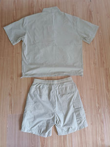 Customize <b>Men</b> Fashion Pullover Blank Shirt Pocket Two Piece <b>Mens</b> Summer Blank Short Windbreaker Sets Shirt and Shorts for <b>Men</b> - Product Image 5