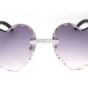 Nuevas llegadas de marca superior de moda forma rectangular gafas de sol Moissanite Diamond Panther marco gafas de sol para Mujeres Hombres - Product Image 6