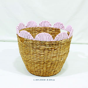 Juego de Cestas Decorativas de Almacenamiento con Borde de Flor de Jacinto de Agua Tejido de Dong Thap, Marca Artex (3 piezas) - Product Image 6