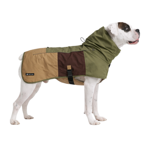 Manteau de pluie imperméable pour chien, vert, marron, beige, avec capuche, léger, coupe-vent, pour chiens de taille moyenne et grande, pour l'extérieur - Product Image 3