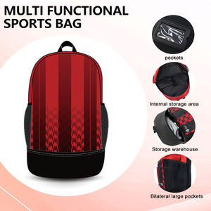 Sac à dos d'équipe de basketball en nylon et polyester, sac de sport, sac de gym, lettre, luxe, personnalisable, grande capacité, chaussures, voyage, extérieur, durable - Product Image 2